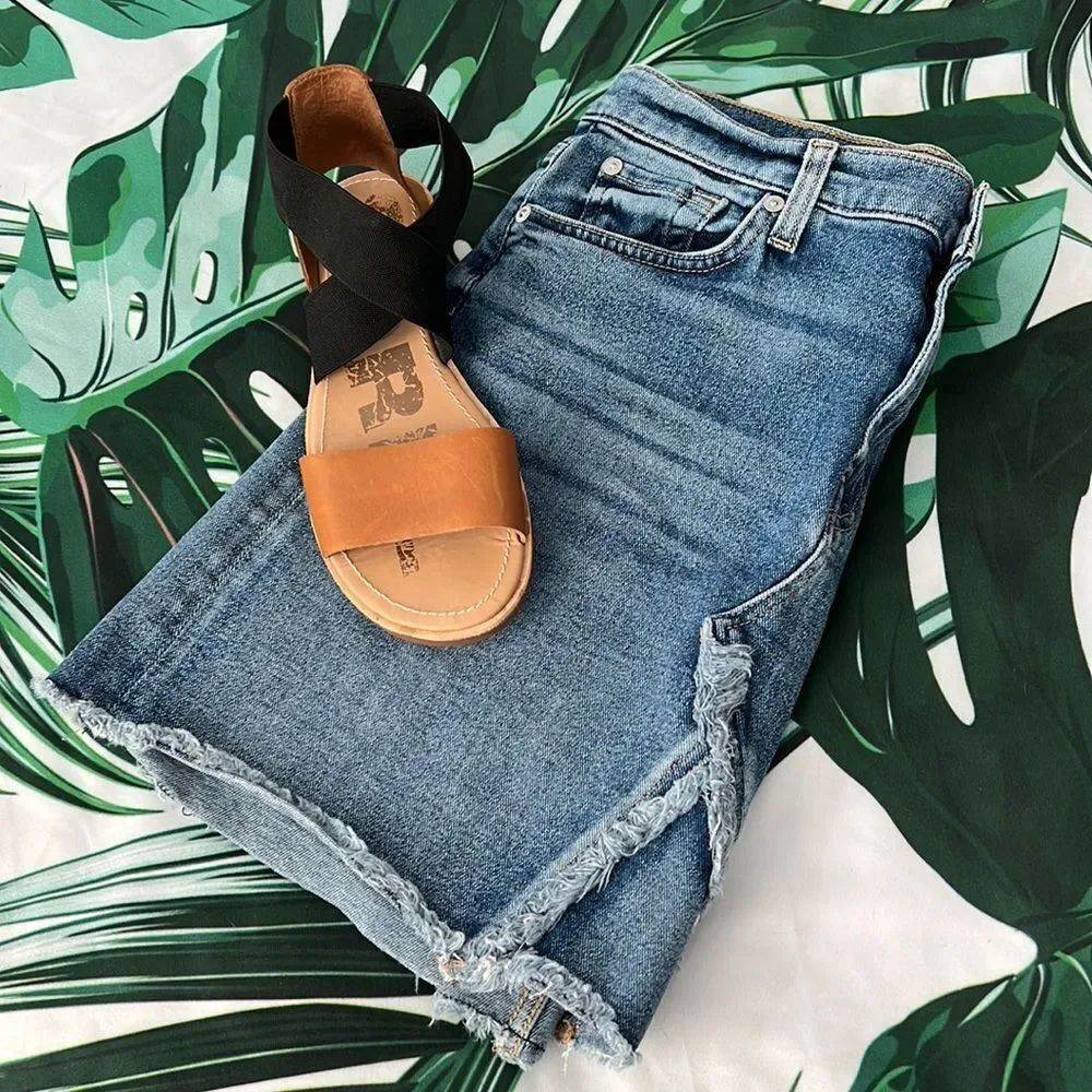 7 for all mankind denim skirt